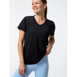 Polera V Neck Ali Rec Negra Mujer Negro M