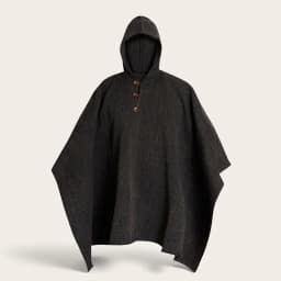 Poncho Clasico de Lana Premium - Gris Gris Oscuro TALLA UNICA