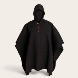 Poncho Clasico de Lana Premium - Negro Negro TALLA UNICA