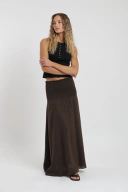 Falda larga Smock Cafe M