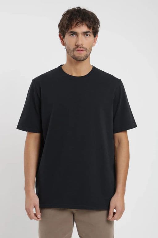 Polera manga corta hombre Heavyweight Negro XL