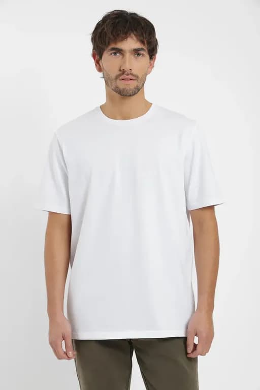 Polera manga corta hombre Plain Blanco M