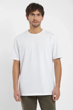 Polera manga corta hombre Plain Blanco XS