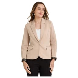 Blazer Un Boton Mujer Beige Beige 2XL