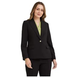 Blazer Un Boton Mujer Negro Negro XL