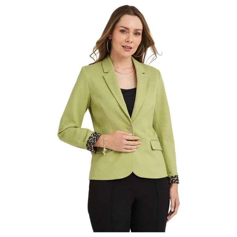 Blazer Un Boton Mujer Verde Verde L