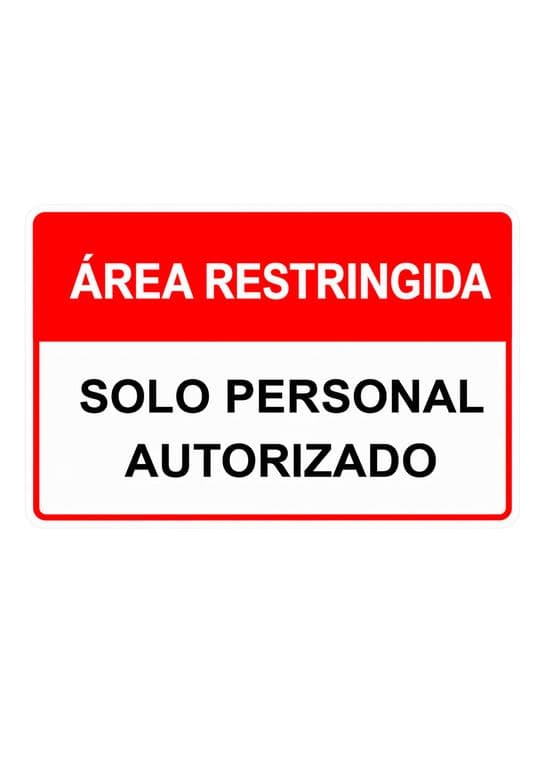 AVISO ALUMINO 20X30 CMS AREA RESTRINGIDA