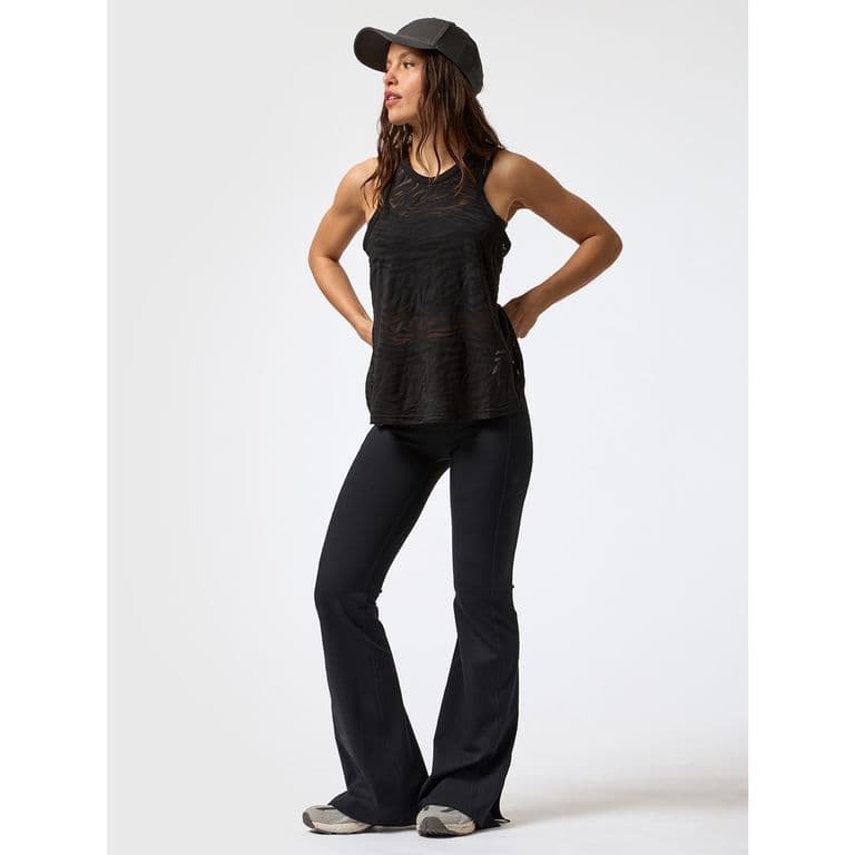 Polera Burn Out Tank Negra Mujer Negro XL