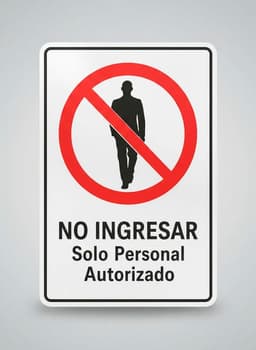 Placa Letrero Cartel Metalico No Ingresar 30x20