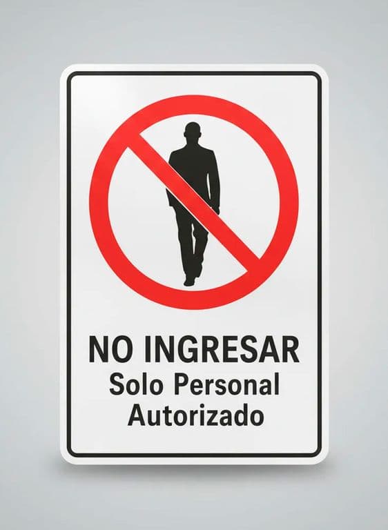 Placa Letrero Cartel Metalico No Ingresar 30x20