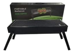 Parrilla Carbon Movil 60cm Acero Inox Plegable Fiestas