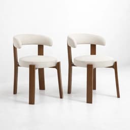 Pack de 2 Sillas Sitiales Hima Respaldo Curvo - Blanca Blanco