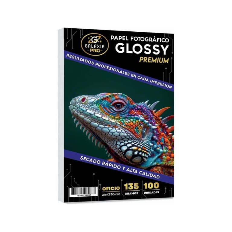 Papel Fotografico Glossy Oficio 135grs 100 Hojas