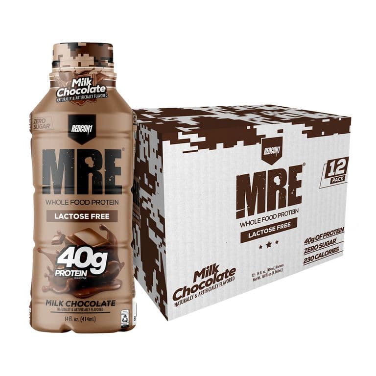 Caja MRE Protein Shake Bottle 12Uni Chocolate - CHOCOLATE