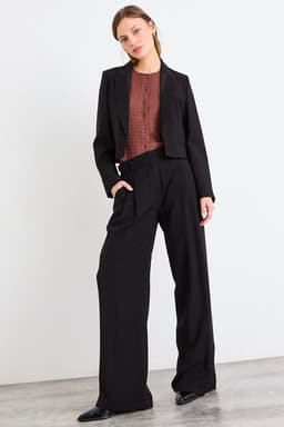 Pantalon Liso Mujer Negro Negro 40
