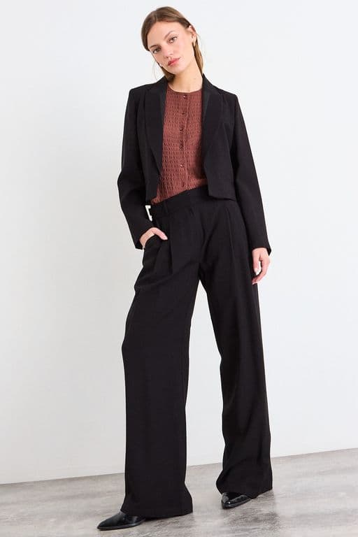 Pantalon Liso Mujer Negro Negro 40