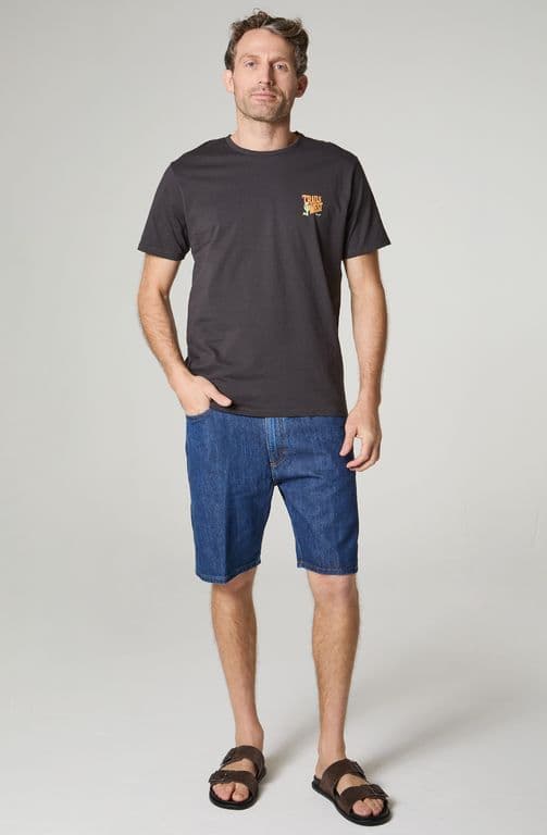 Polera Hombre Cuello Redondo Manga Corta Regular Fit 100% Cotton Negro XL