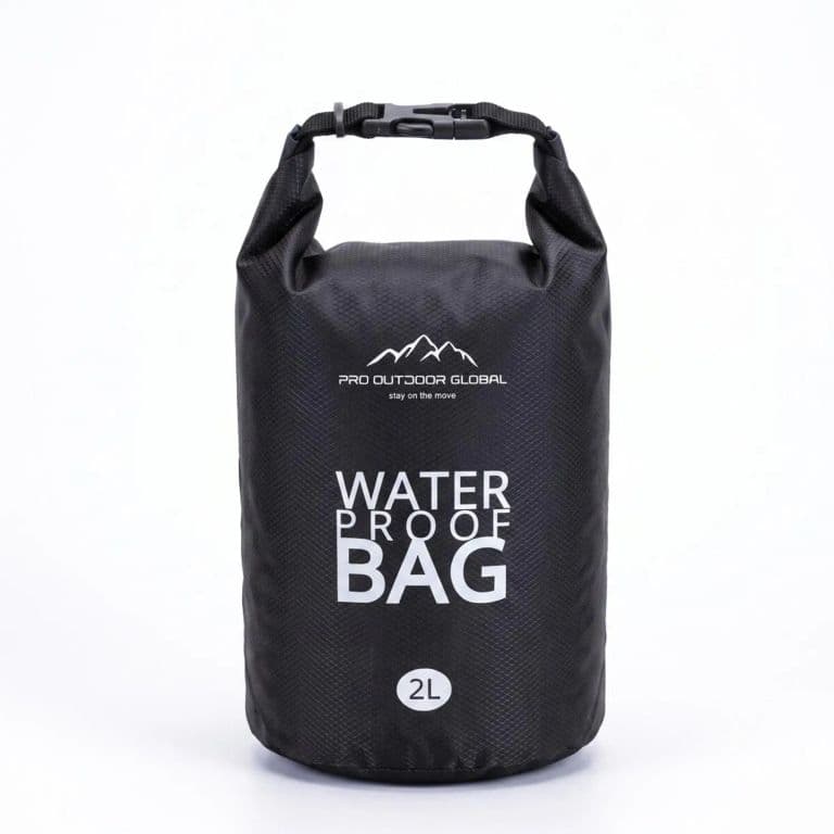 Bolsa Seca Contra Agua Impermeable Flotante Outdoor Camping Kayak 2L Negra