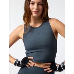 Polera Rib Modal Aloe Gris Mujer Gris Oscuro XL