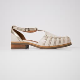 Zapato Cuero Mujer Duna Beige Niquel Beige 37