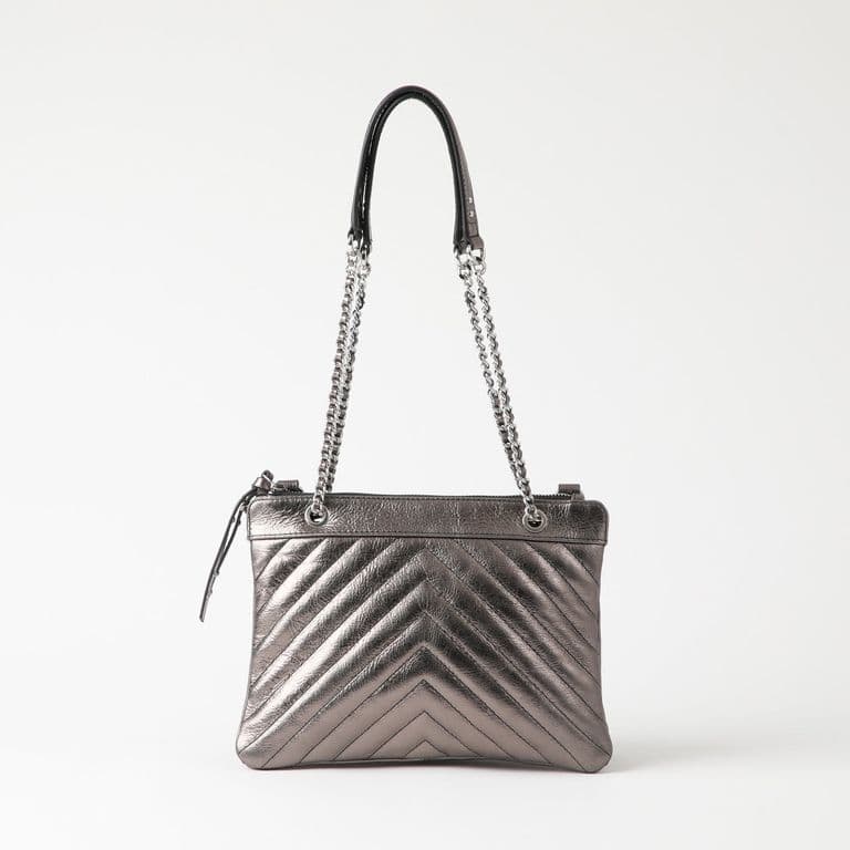 Cartera Cuero Cruzada Roma Gun Gris TALLA UNICA