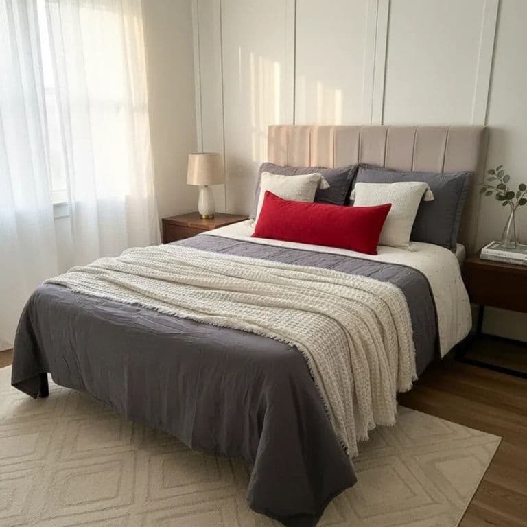 Set Renovacion Dormitorio Gris & Blanco - 7 Piezas Gris SUPER KING