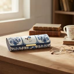Estuche Para Gafas Con Gamuza Azul Real - B. Behr