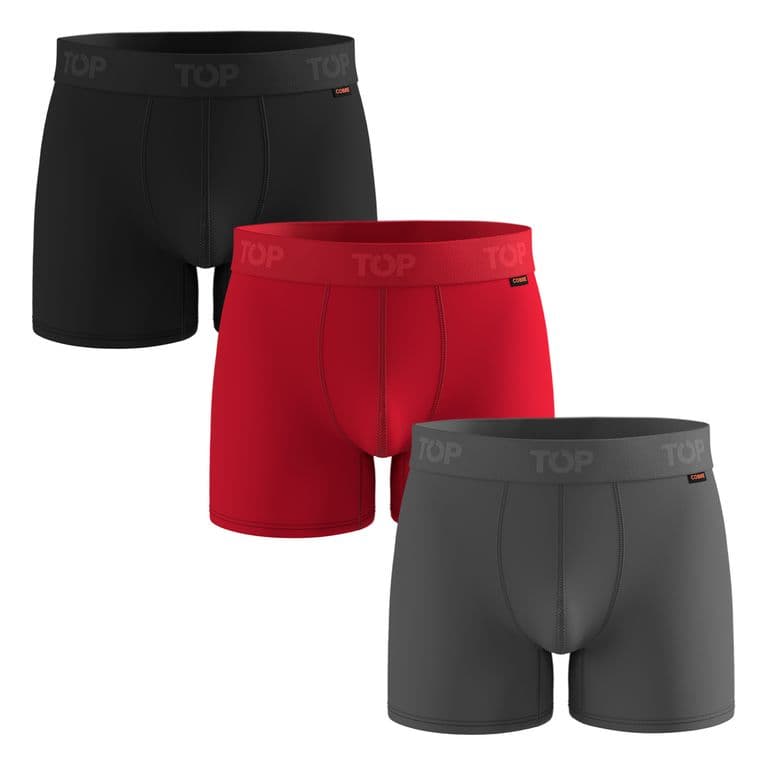 Boxer Medio Algodon Cobre Pack 3 C7 Multicolor 2XL
