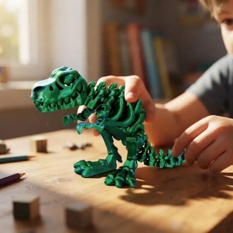 Figura Esqueleto de T-Rex en cristal verde/azul  T-Rex World