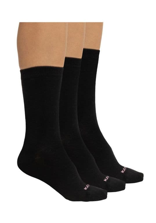 Pack 3 Calcetines Bambu Mujer Negro 35-39