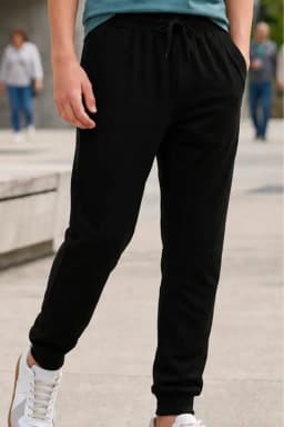 Pantalon Buzo Lol@s Algodon Sin Forro Polar 213 Negro 14