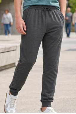 Pantalon Buzo Lol@s Algodon Sin Forro Polar 213 Gris Oscuro 14