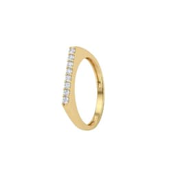 Anillo de Oro 18kt Clasico Eternidad Circon Amarillo 14