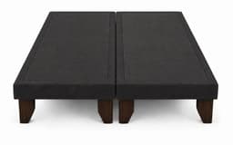 Base De Cama Europea 2 Plazas Dividida 190 Cm Largo - Negro