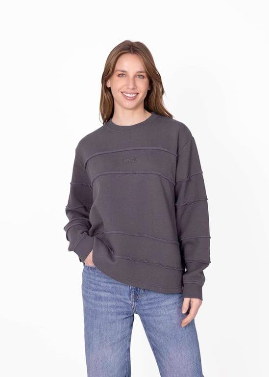 Poleron Teck Mujer Gris Gris S