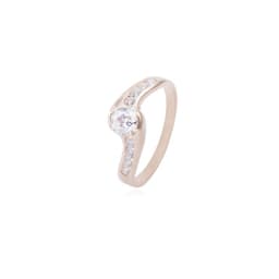 Anillo Oro Miel 18kt Circones en Riel Rosa 11
