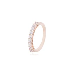Anillo en Oro Miel 18kt Medio Cintillo Rosa 16