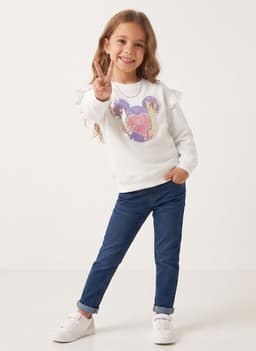 Poleron Nina Con Lentejuelas Magicas Reversibles Blanco 6