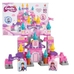 Bloques De Construccion Grandes 80 Piezas Para Ninos Infantil - Rosa