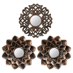 Set 3 Marcos De Espejos Decorativos Arabesco Para Pared - Negro