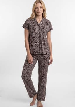 Pijama  largo Abotonado Super Soft Mujer Multicolor 2XL