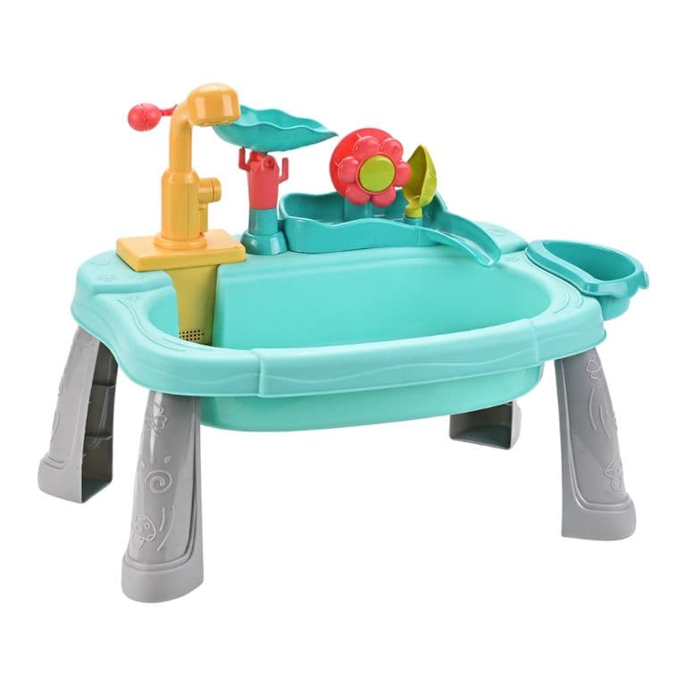 Lavaplatos Infantil Con Agua Recirculante Pesca Y Accesorios - Verde