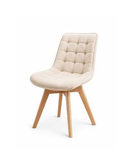 Silla Toscana de Comedor Acolchada Beige