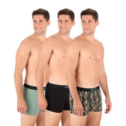 Boxer Hombre Medio Algodon Pack 3 Verde L