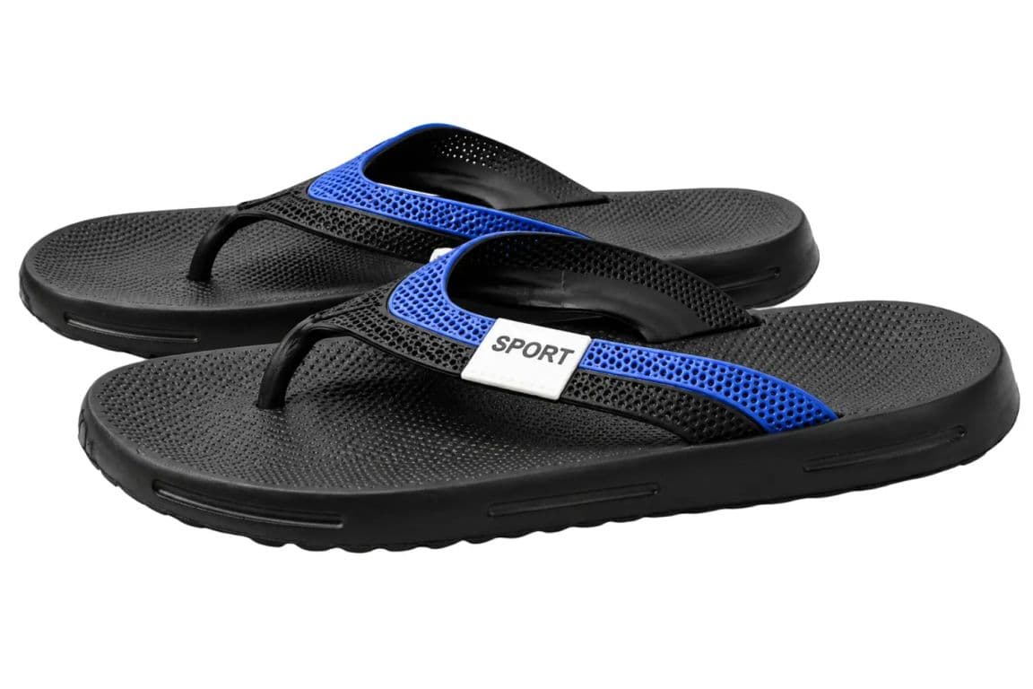 Chalas Hombres Hawaianas Goma Suela Extra Confortable Ducha 144 Azul 42