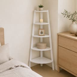 Mueble Esquinero Multiambiente 5 Niveles Blanco 106 Calidad Premium