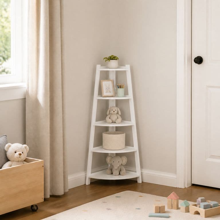 Mueble Esquinero Multiambiente 5 Niveles Blanco 106 Elegante