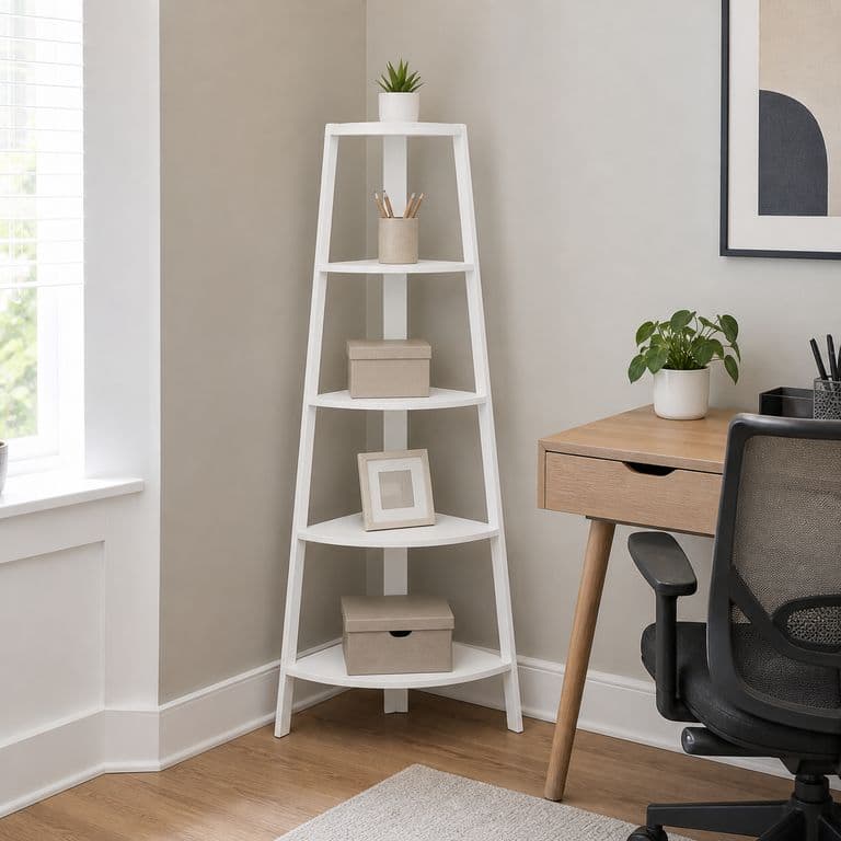 Mueble Esquinero Multiambiente 5 Niveles Blanco 106 Diseno Moderno