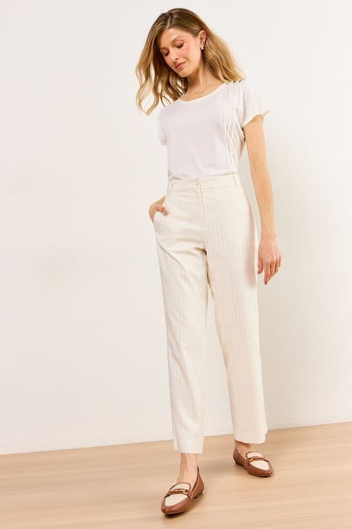 Pantalon Mujer Beige Beige 38