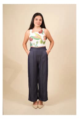 Pantalon Mujer Blue Flow Recto Azul XL